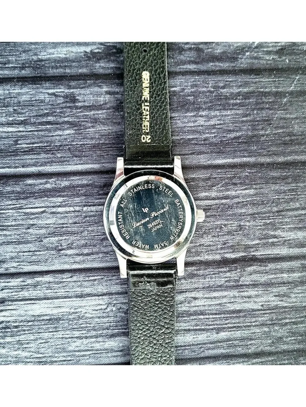 Very Rare Yellow Dial Lucien Piccard Mens Date Dress Watch